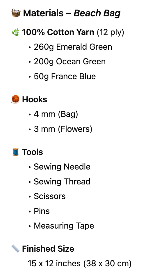 4 in 1: The Coastal Bloom Set  – Crochet Pattern