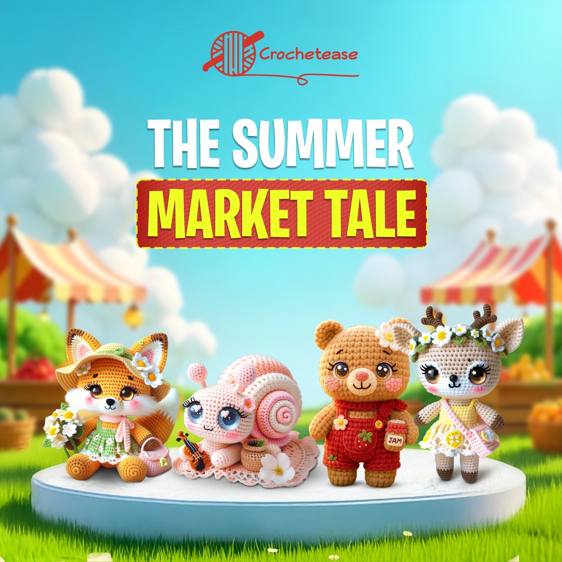 4 in 1 : The Summer Market Tale  – Crochet Pattern