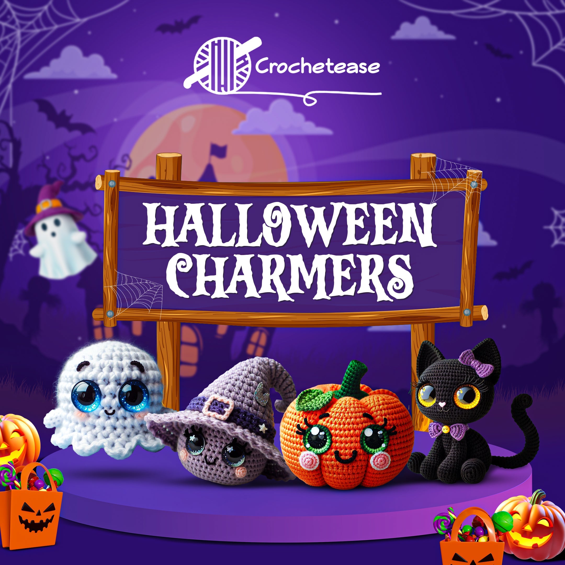 4 in 1: Halloween Charmers  – Crochet Pattern