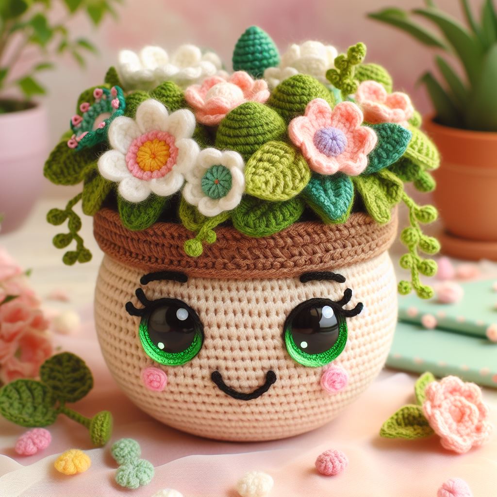 Floral Planter Crochet Pattern