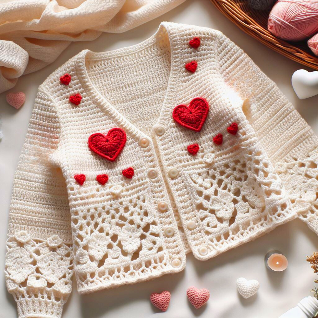 All Sizes Sweetheart Cozy Cardigan  – Crochet Pattern