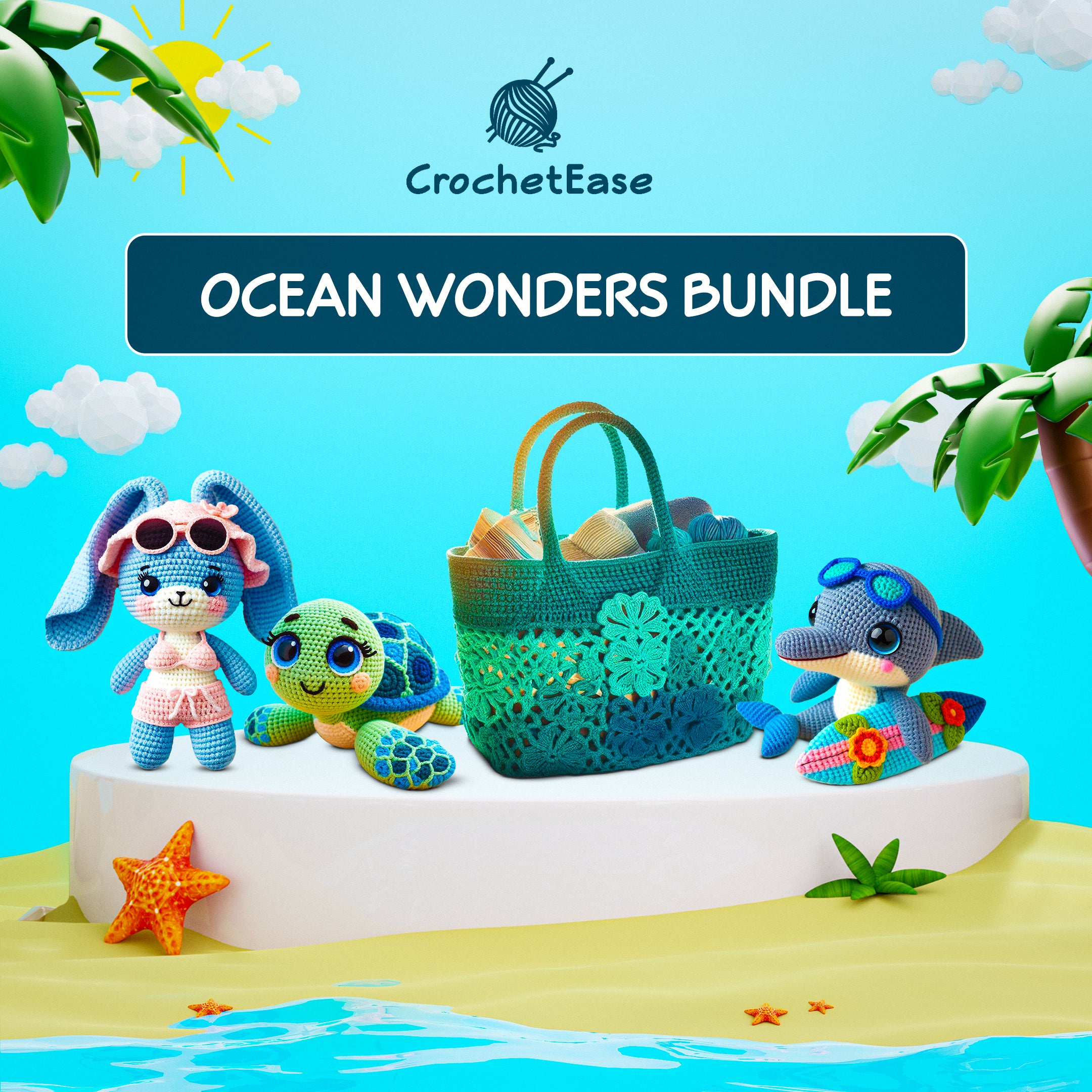 4 in 1: Ocean Wonders Bundle  – Crochet Pattern