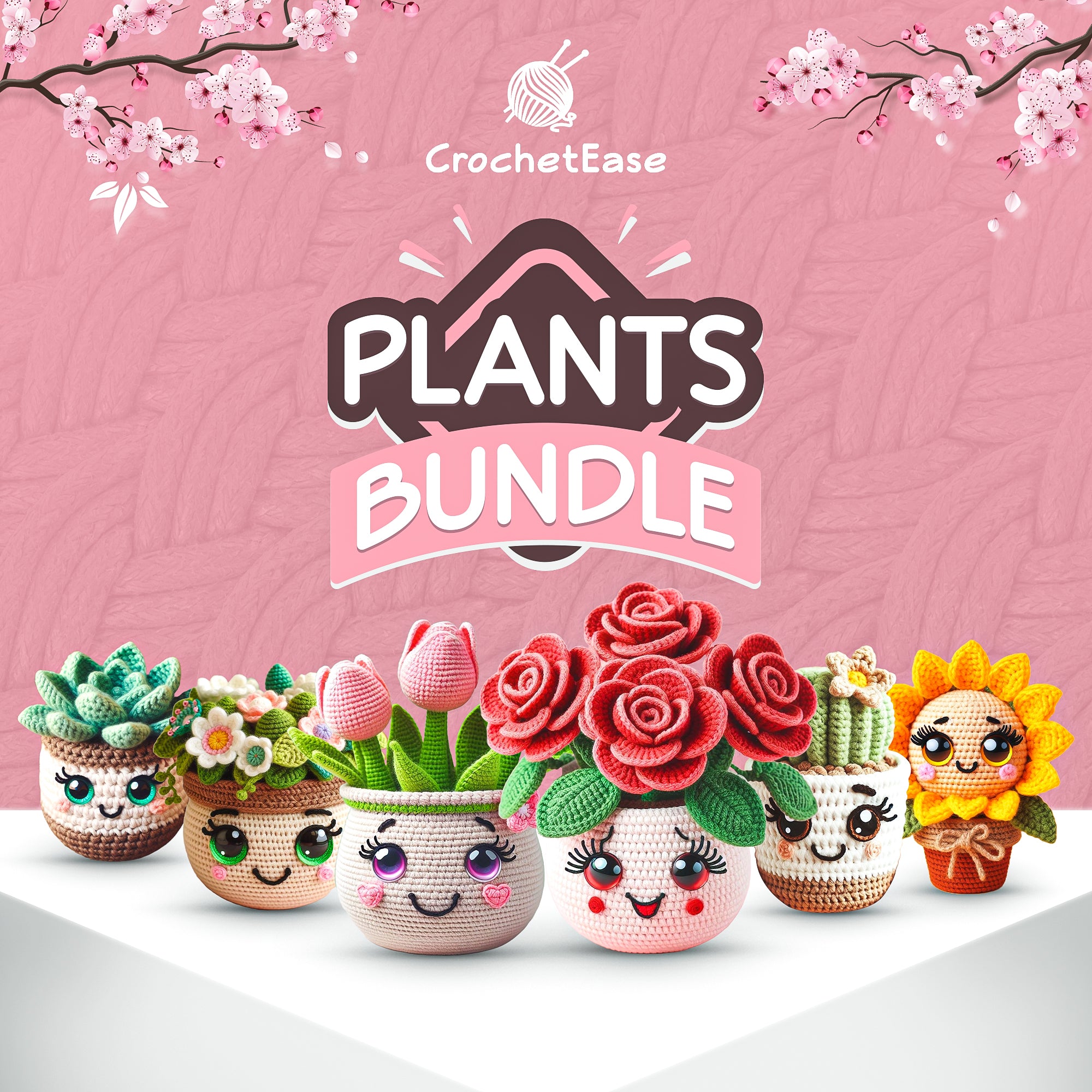 6 in 1: Spring Plants Bundle  – Crochet Pattern