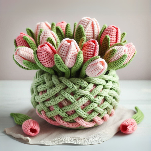 4 in 1 Floral Vase Bundle  – Crochet Pattern