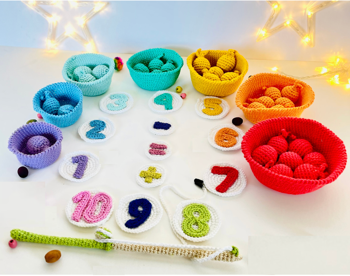 Maths and fishing game – Crochet Pattern – Crochetease