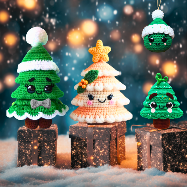 Christmas Tree Family Set  – Crochet Pattern