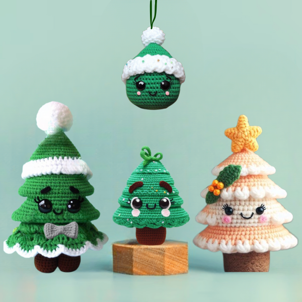 Christmas Tree Family Set  – Crochet Pattern