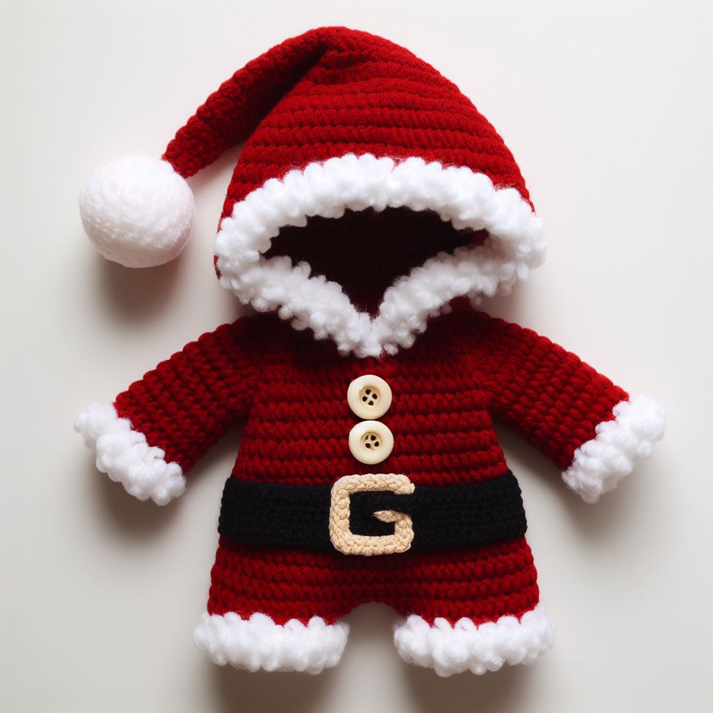 6 in 1 : Mega Christmas Baby Jumpsuits Set  – Crochet Pattern